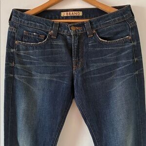 J Brand Domino Dark Wash Straight Mid Rise Blue Denim Jeans - Size 26